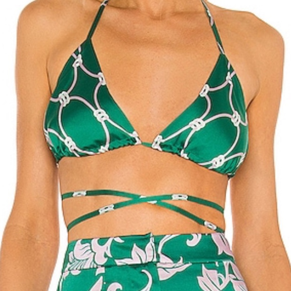 Alexis satin bra top